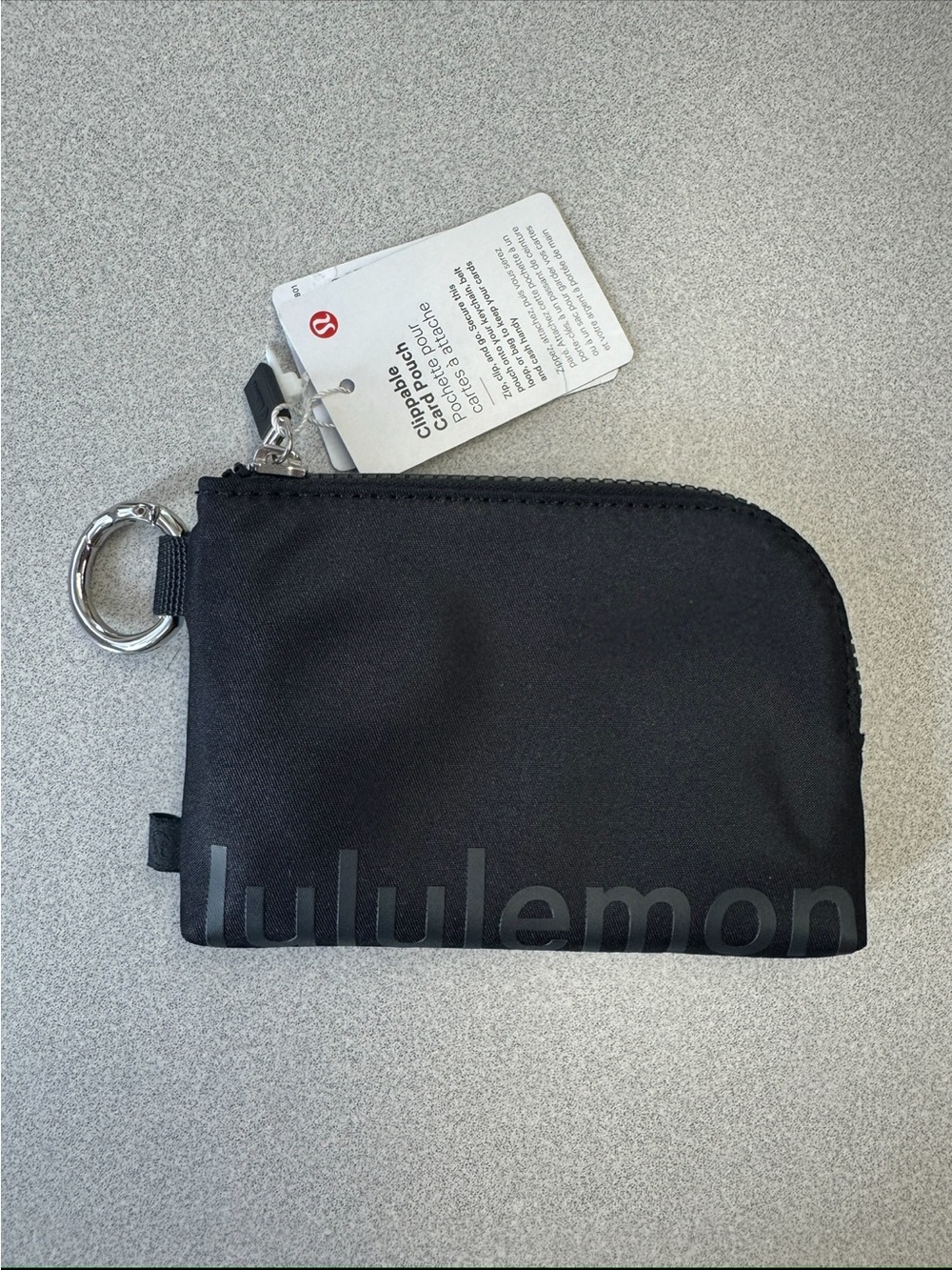 Lululemon Black Clipable Card Pouch